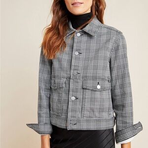 AG The Evonne Plaid Trucker Jacket
